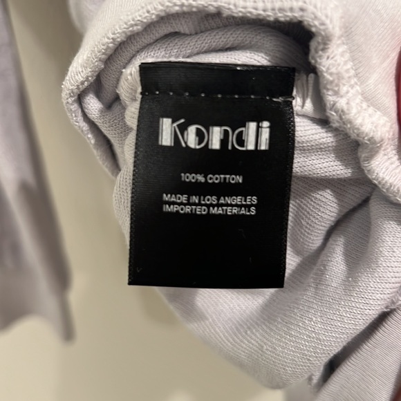 Kondi dove grey beach terry top sweatshirt Medium M - Picture 5 of 6